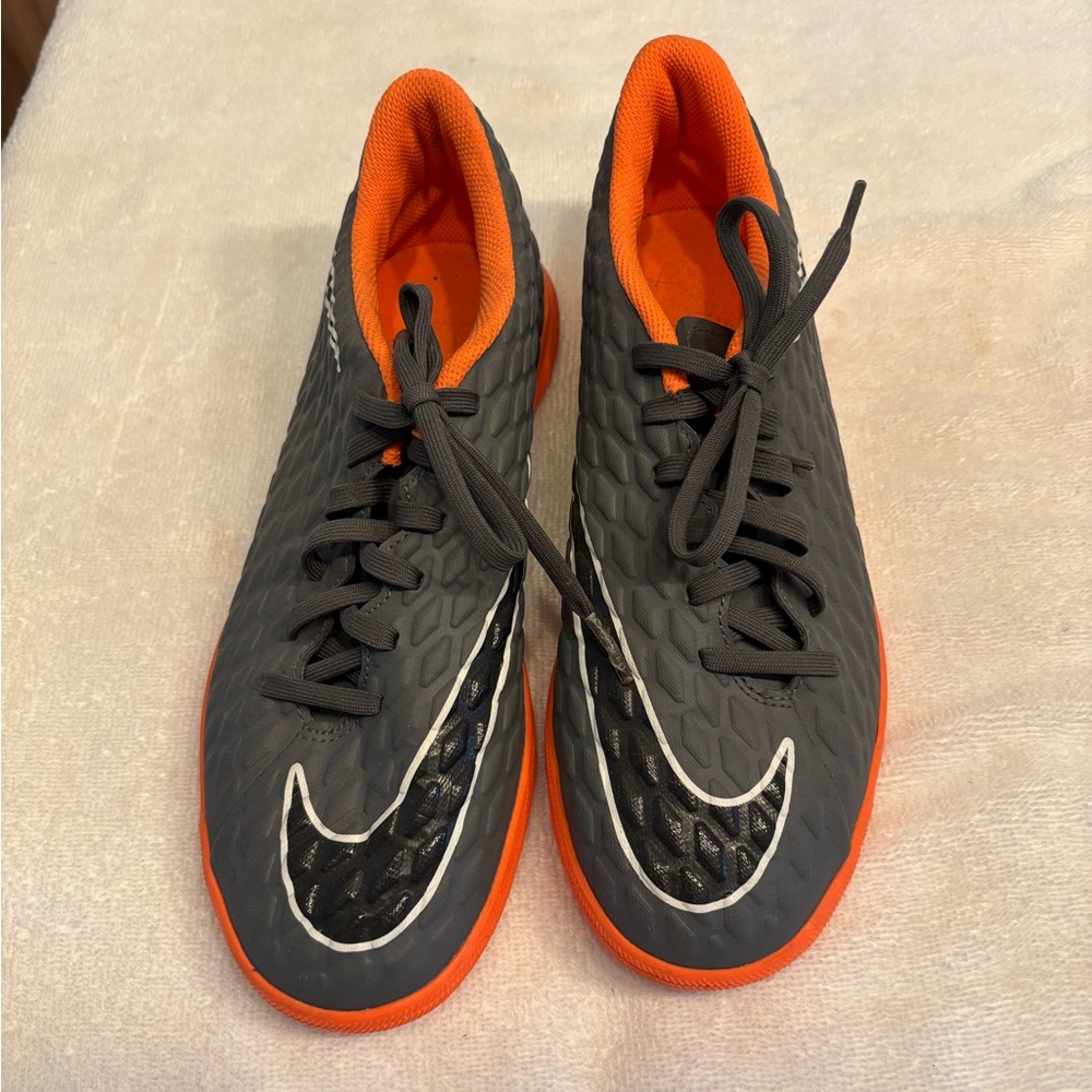 Gray and Orange Athletic Shoes